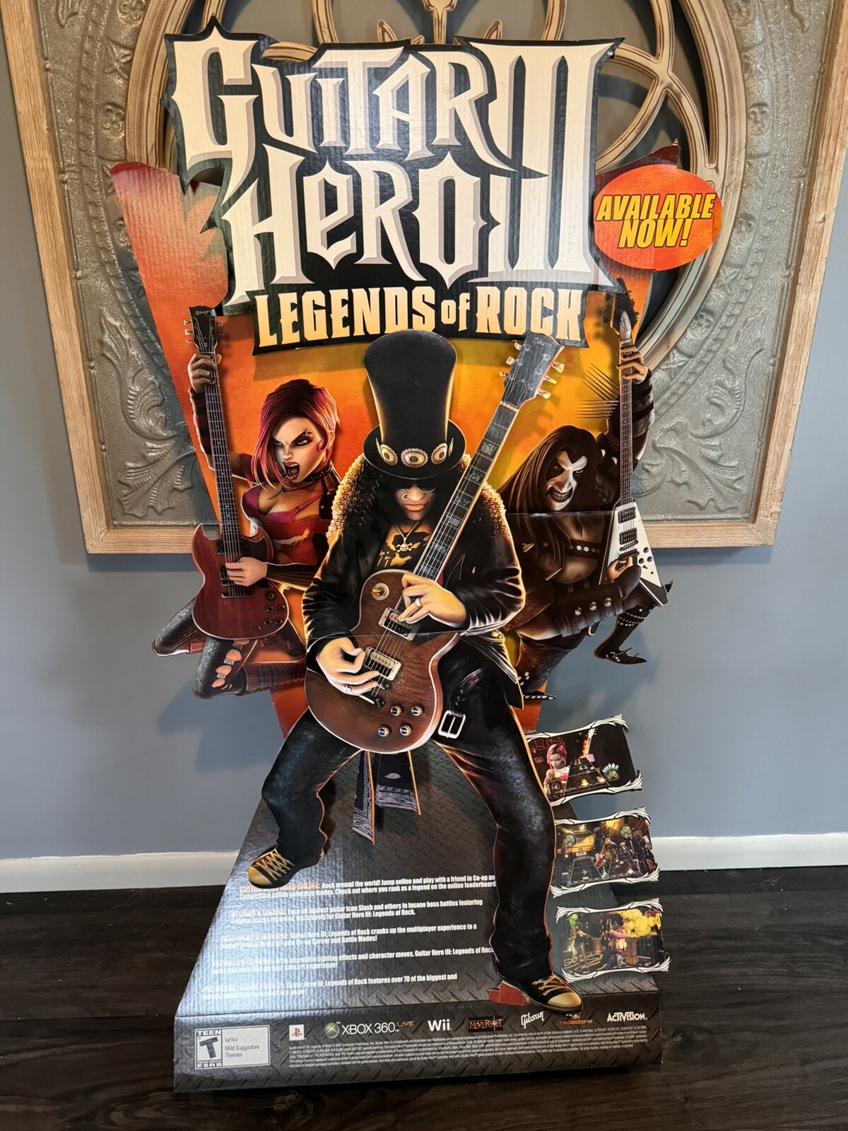 Guitar Hero III Legends Of Rock Standee Advertisement 5ft Slash Xbox Wii