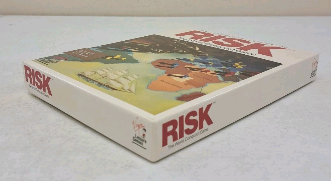 No Disk! Vintage Risk Game Box-Manual for Atari-Mac-IBM-Amiga