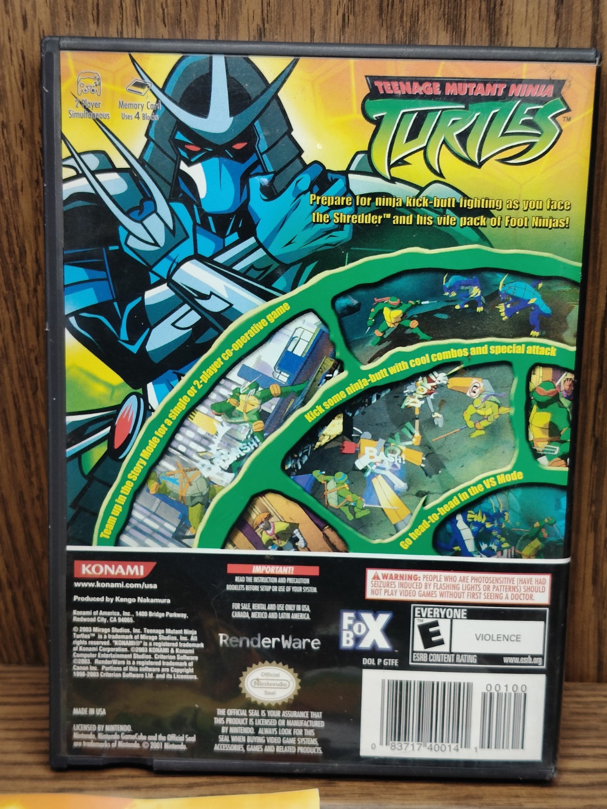 Teenage Mutant Ninja Turtles 2 & 3 BattleNexus Mutant Nightmare GameCube Bundle