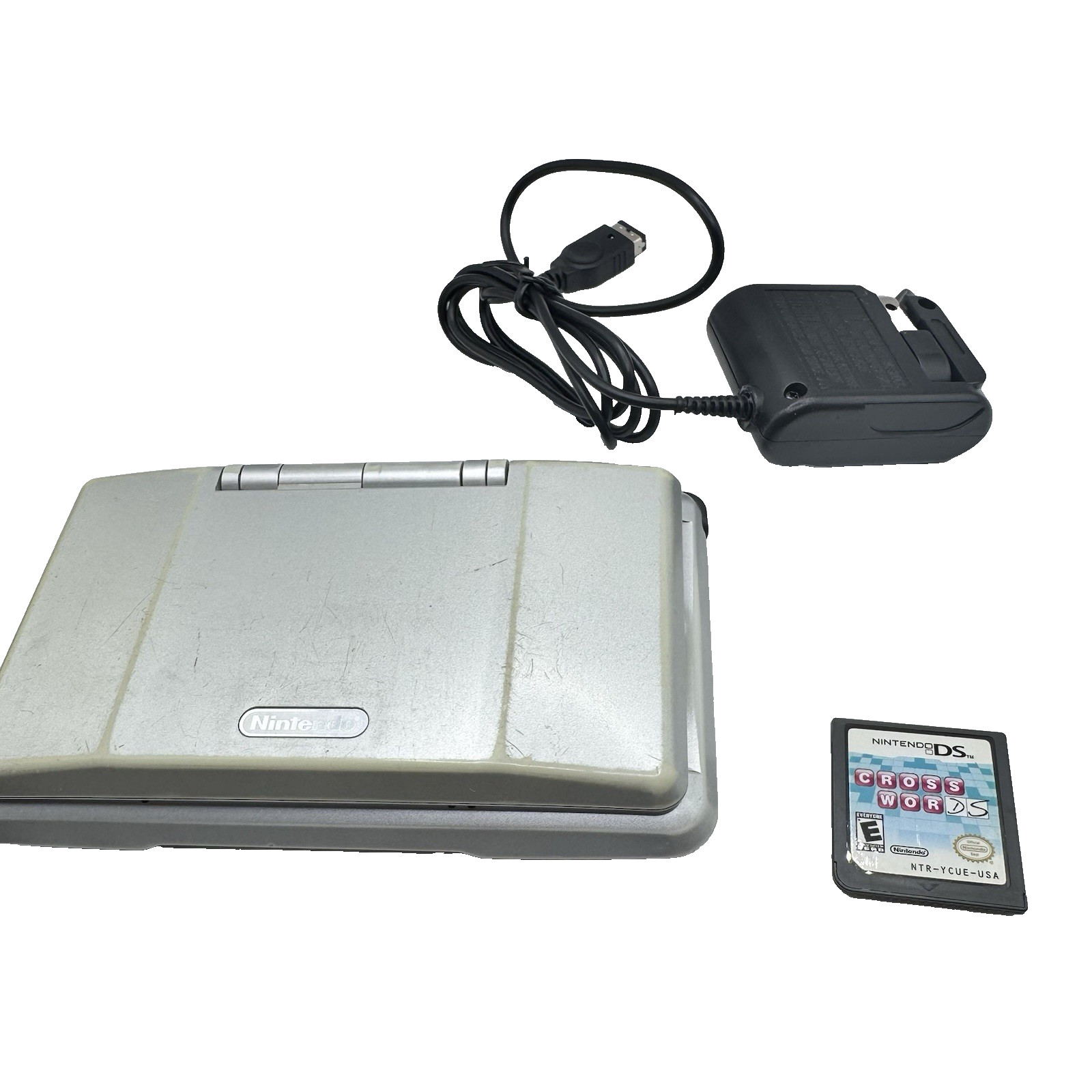 Nintendo DS Original NTR-001 Titanium Silver Handheld Console System Tested