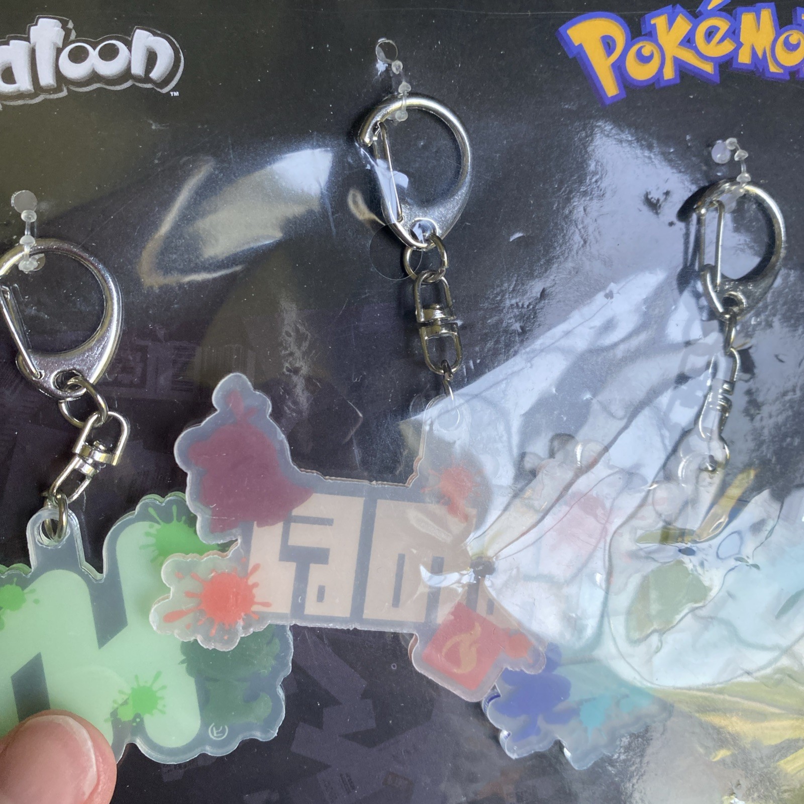 Splatoon x Pokemon My Nintendo Rewards Promo Keychain/Backpack Clip Set *NEW*