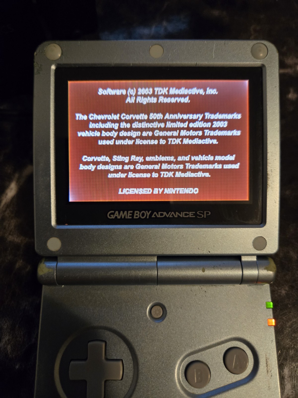 Nintendo Game Boy Advance SP Handheld Console AGS-101 Pearl Blue Please Read