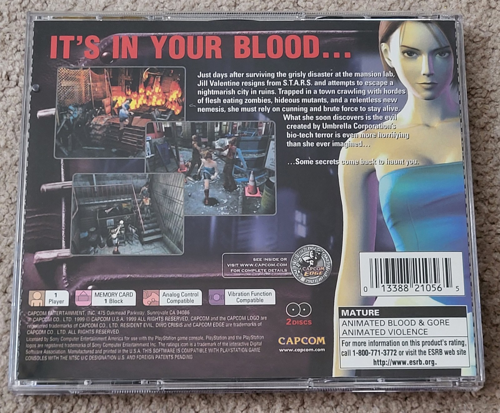 Resident Evil 3 Nemesis PS1 CIB Complete w/ Official Strategy Guide & Poster