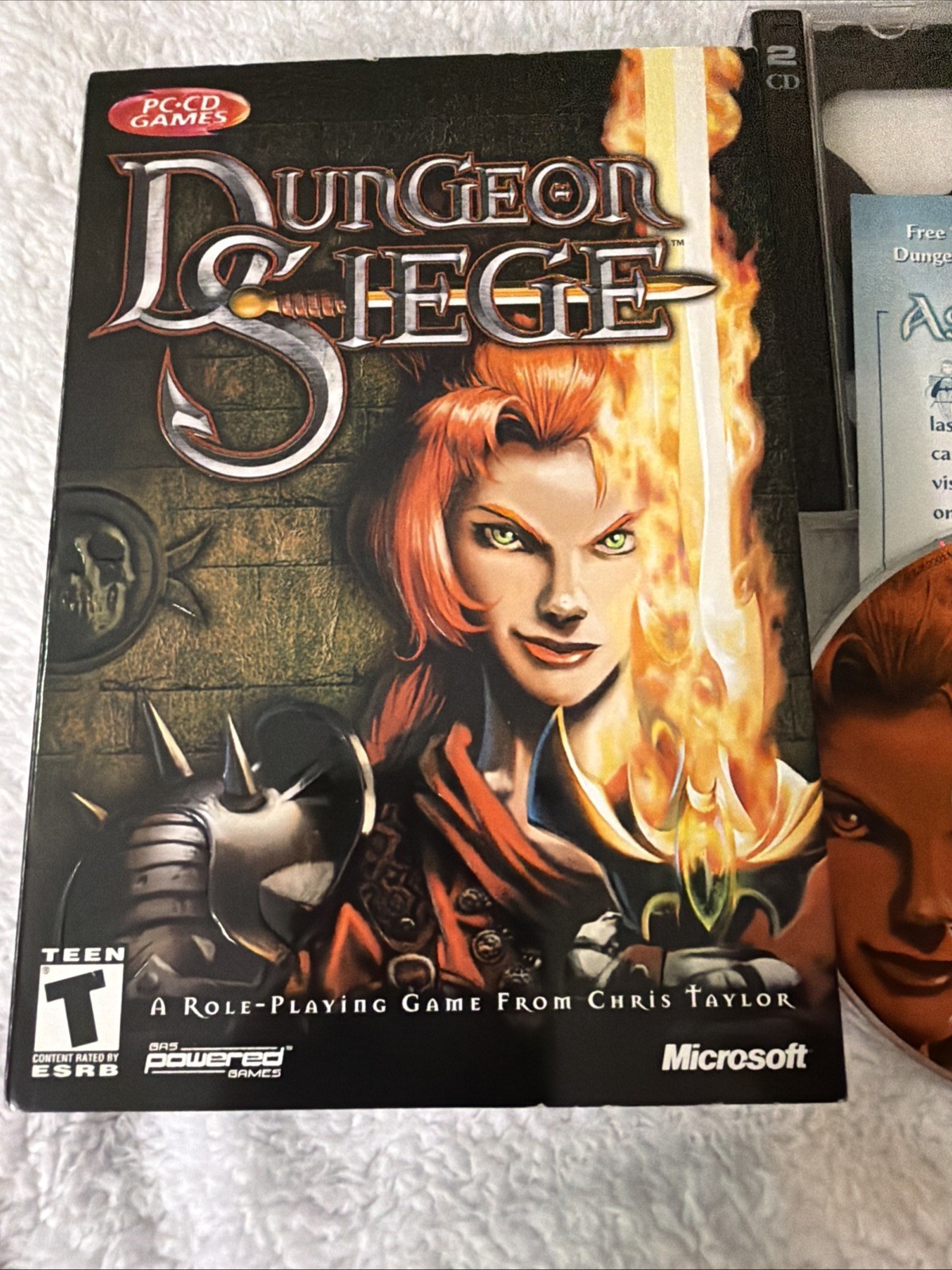 Dungeon Siege PC CD ROM Video Game 2 CD Role Playing VTG CIB Chris Taylor