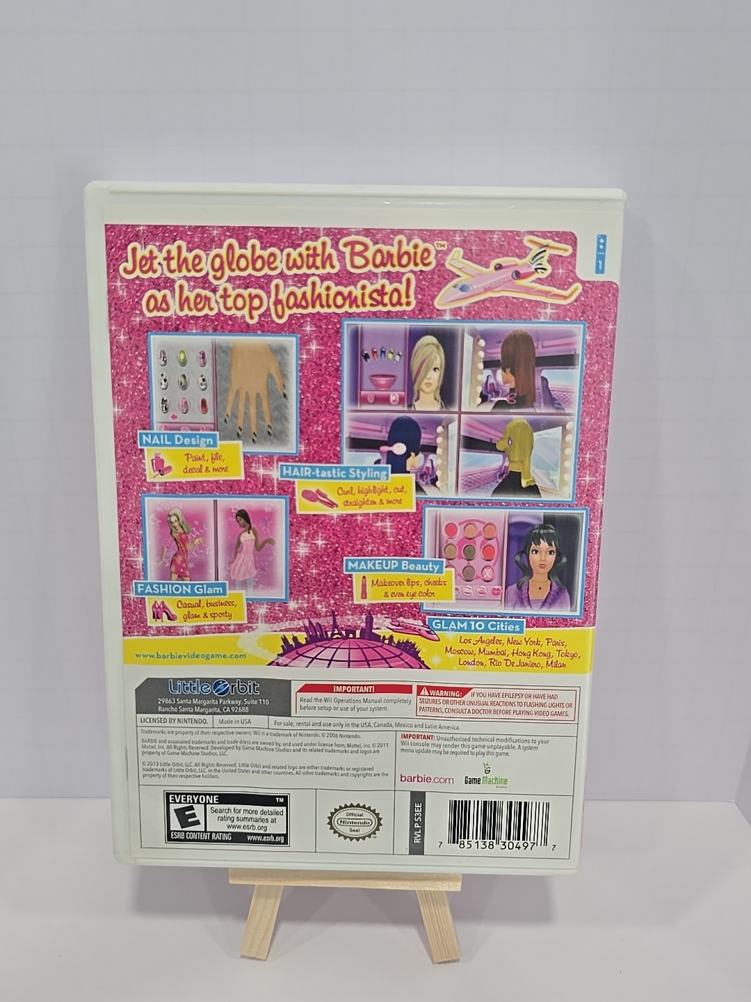 Barbie: Jet, Set & Style (Nintendo Wii) Complete VGC