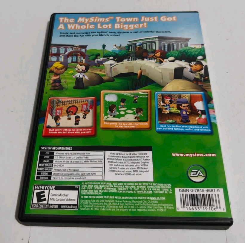 MYSIMS PC DVD-ROM COMPLETE EA LIFE SIMULATION GAME ONLINE TRADING VERSION