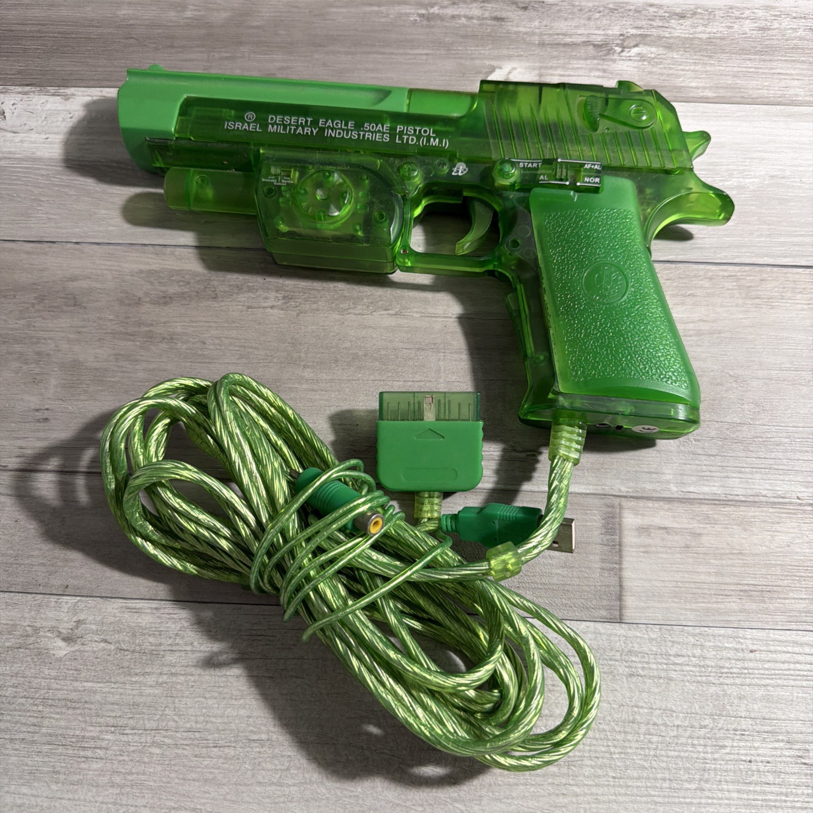 Ps2 Desert Eagle Light Gun .50AE Pistol Clear Green Wired Military Industries