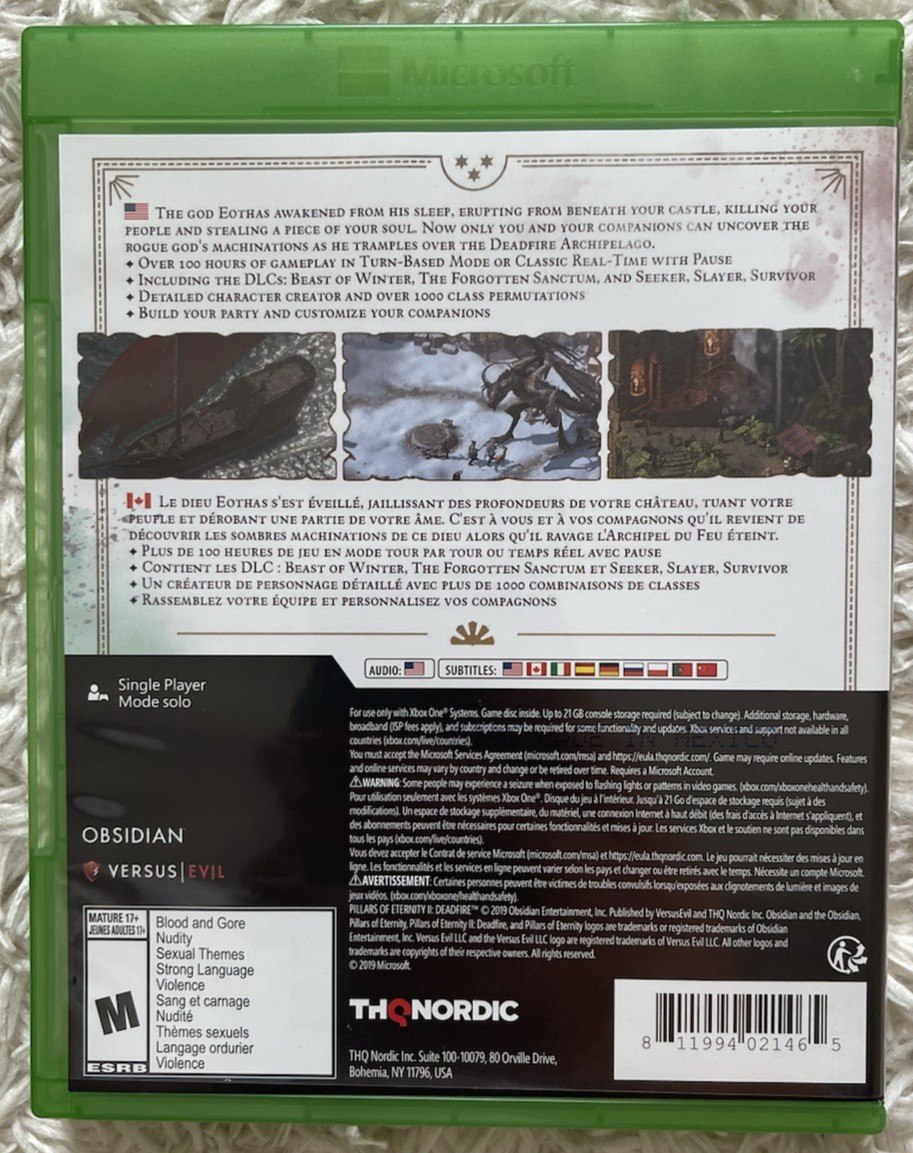 Pillars of Eternity II: Deadfire for Xbox One