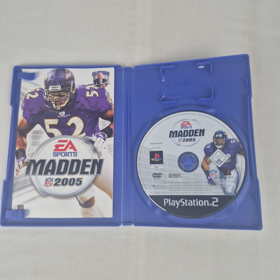 Madden NFL 2005 PlayStation 2 PS2 PAL American Football Gridiron Game + Manual