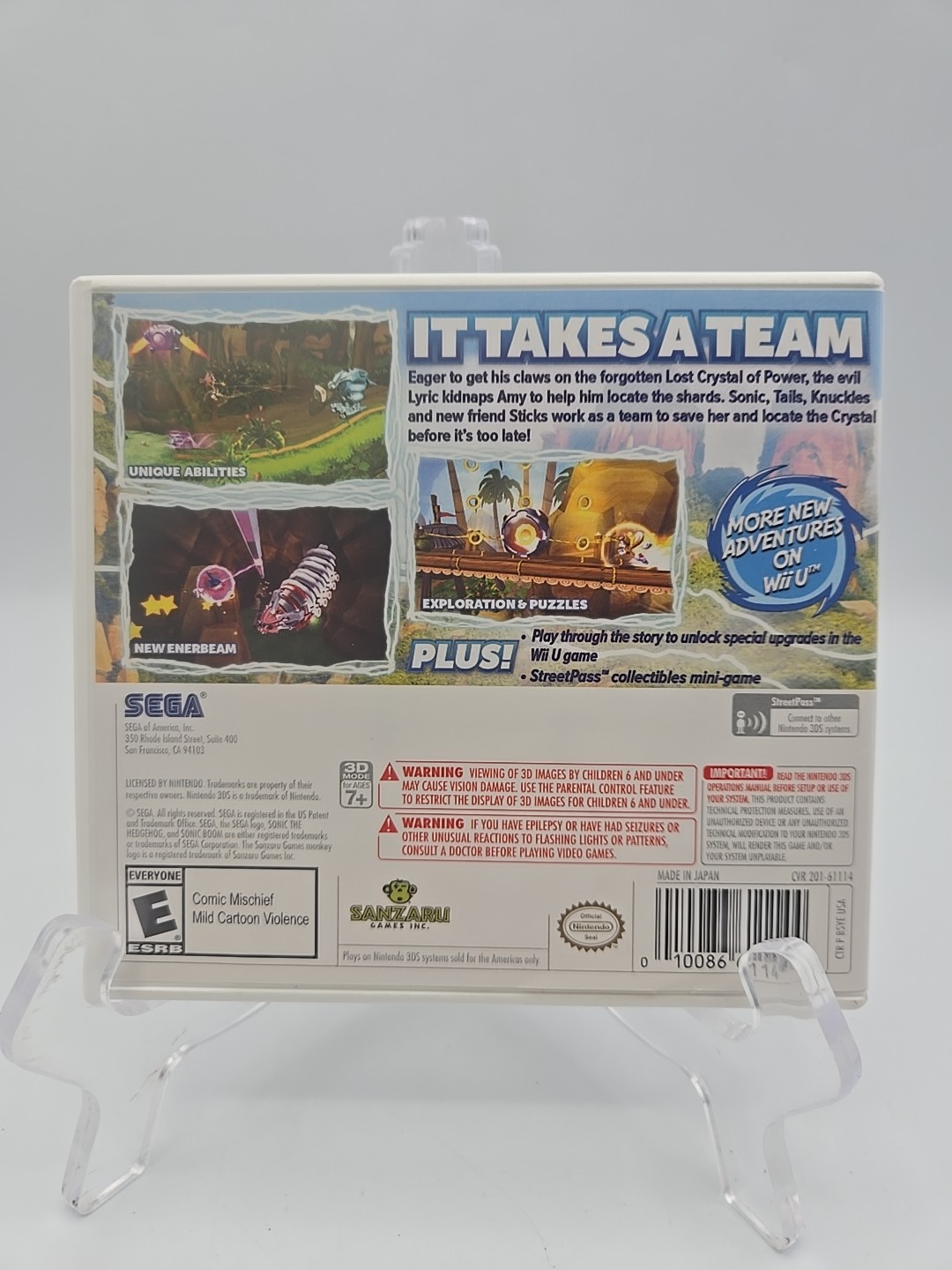 Sonic Boom Shattered Crystal (Nintendo 3DS, 2014) No Manual Tested