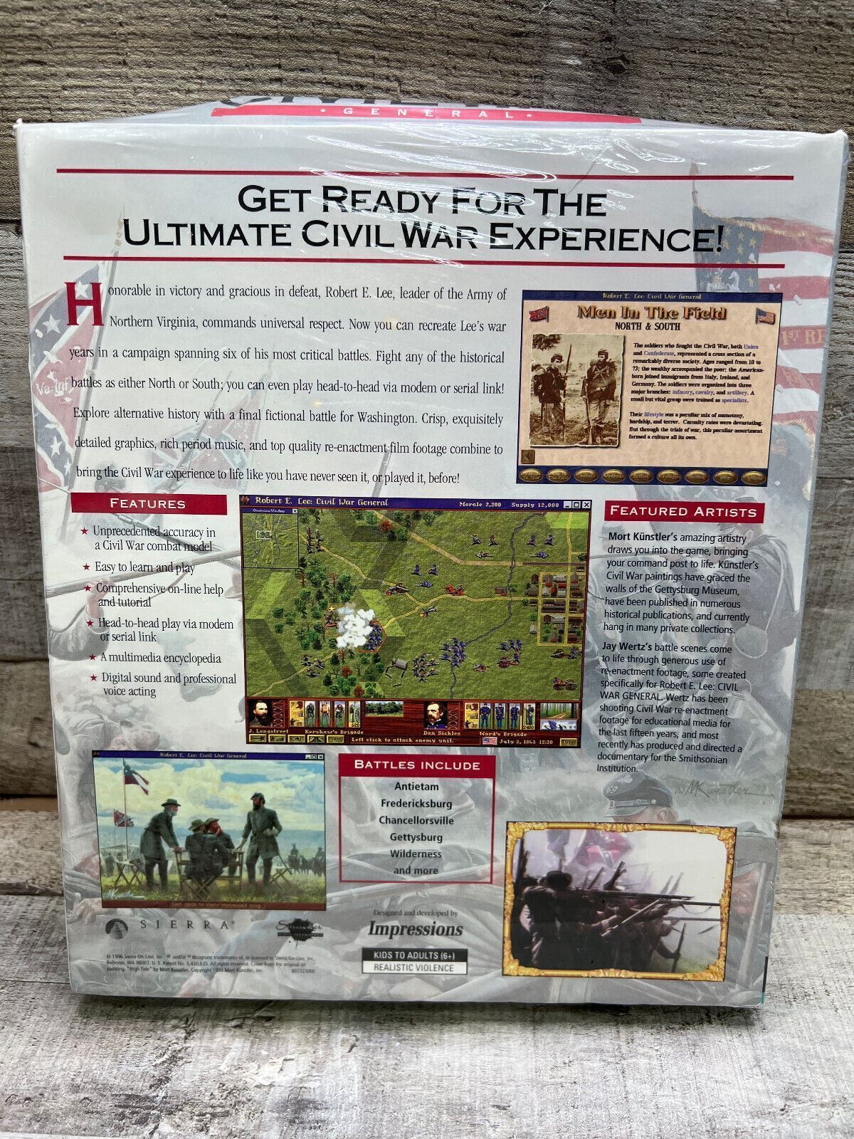 Robert E. Lee Civil War General Big Box PC 1996 Game Brand New Factory Sealed