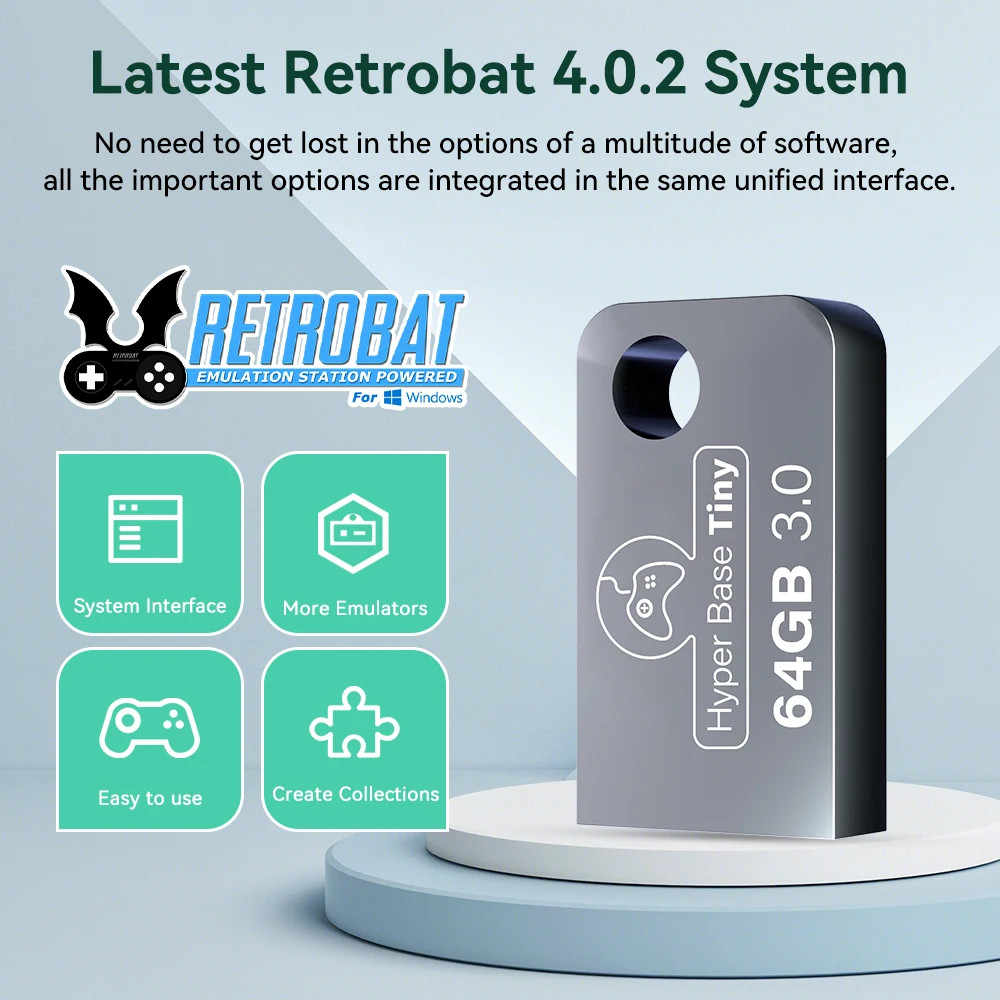 64GB Portable USB 3.0 Game Hard Disk for Retro Gaming