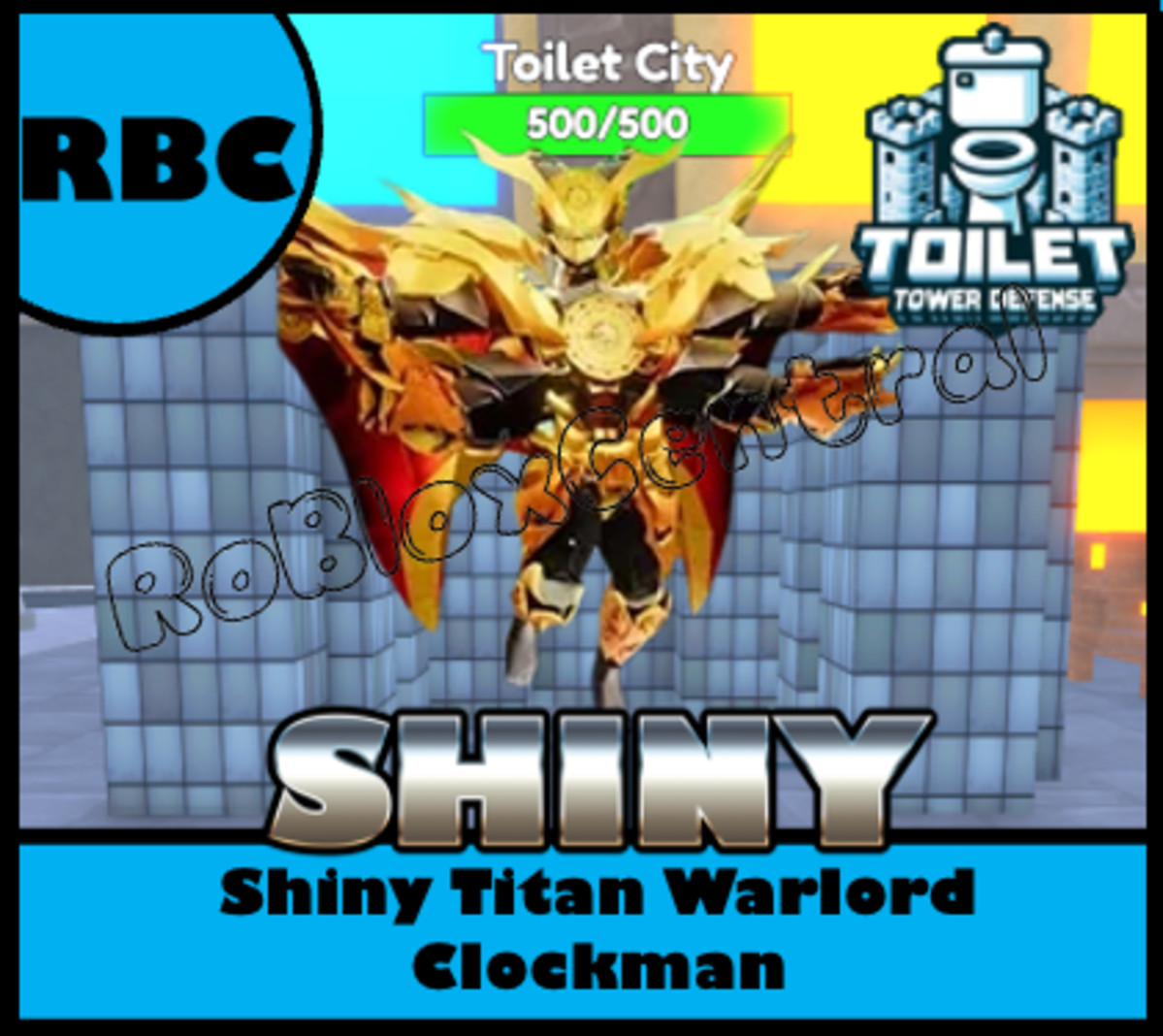 SHINY TITAN WARLORD CLOCKMAN – CHEAP TOILET TOWER DEFENSE – TTD UNIT