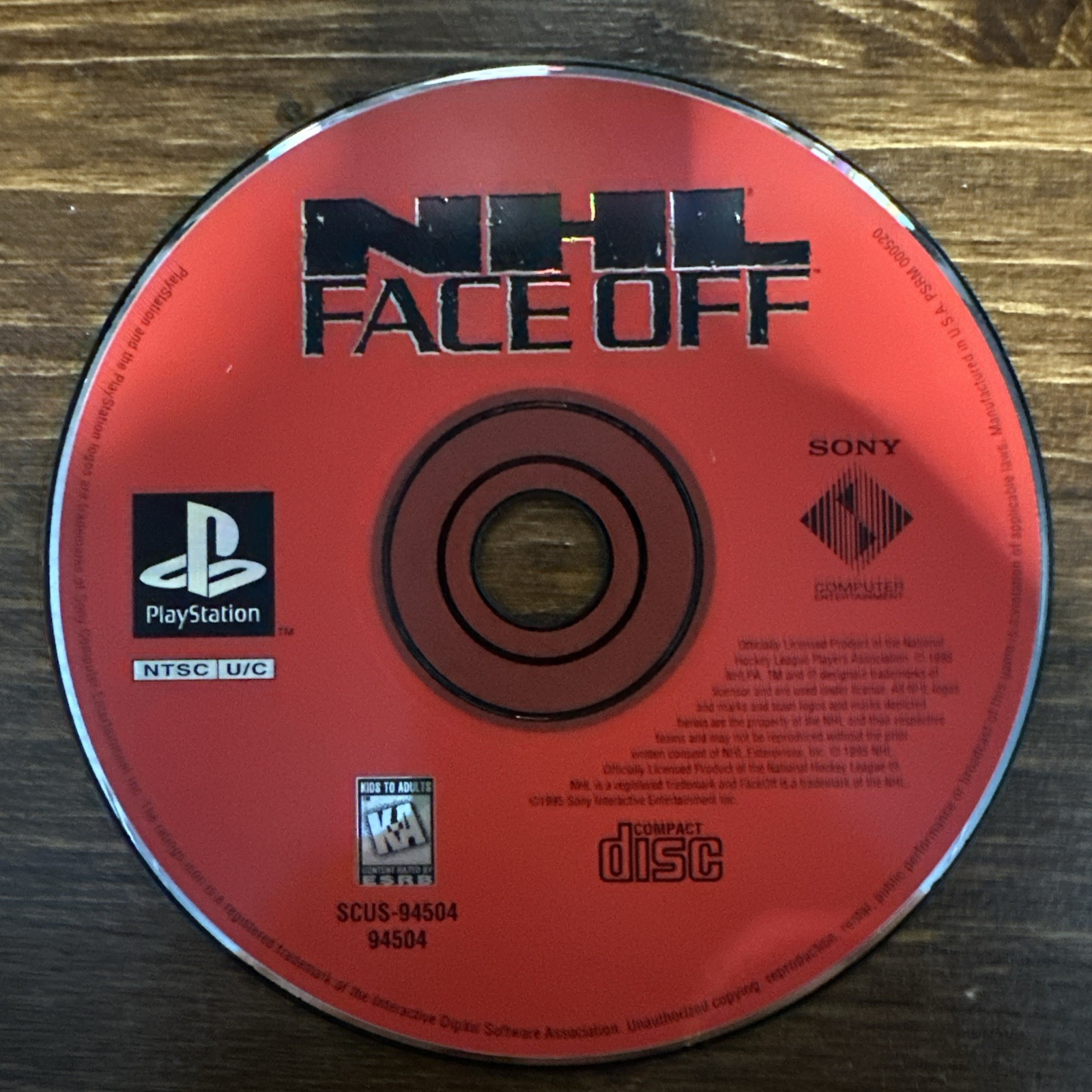 NHL Face Off (Sony Playstation 1 ps1) Disc Only Free Shipping