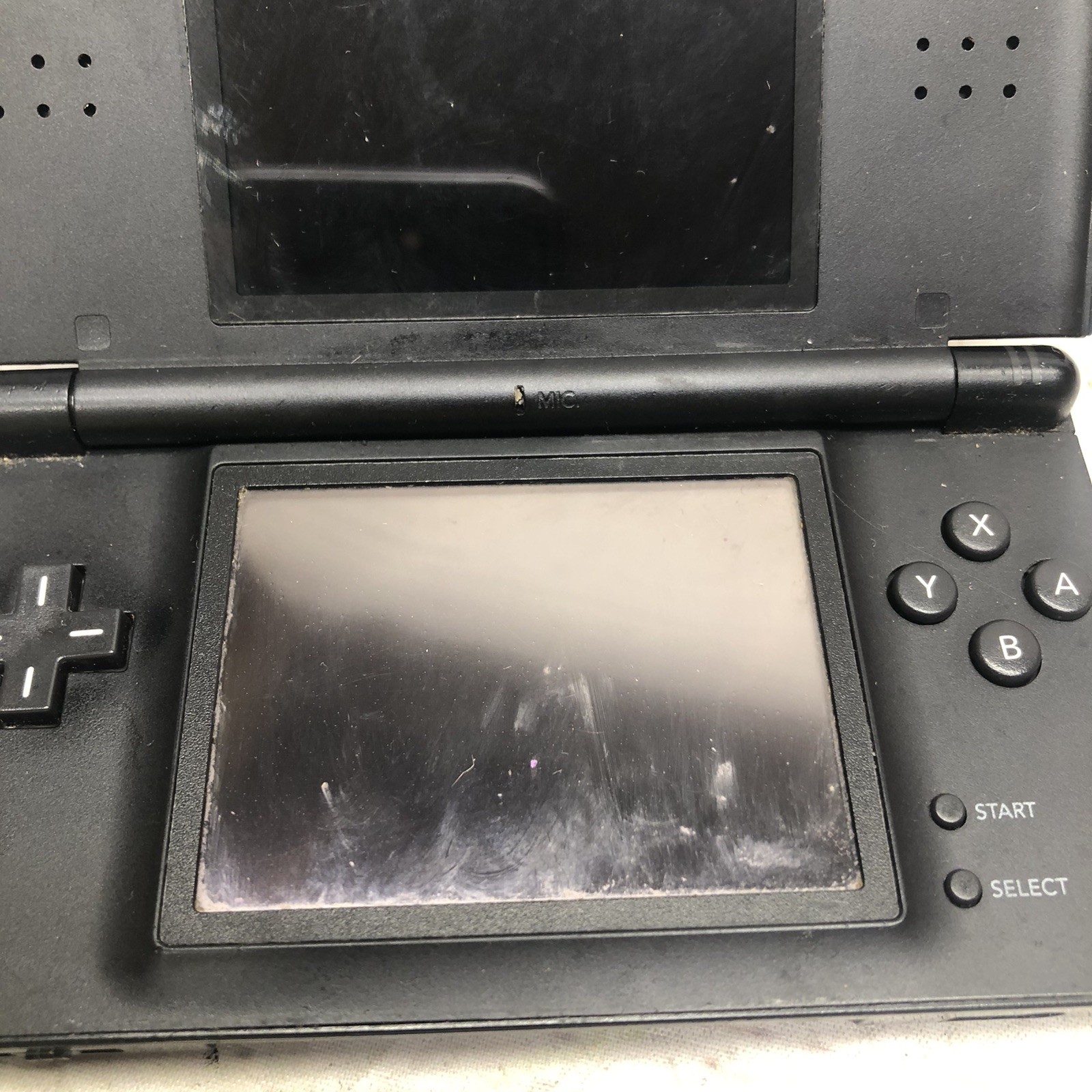 Nintendo DS Lite Black Console. Tested Works-No Charger,Stylus, Or Battery Cover