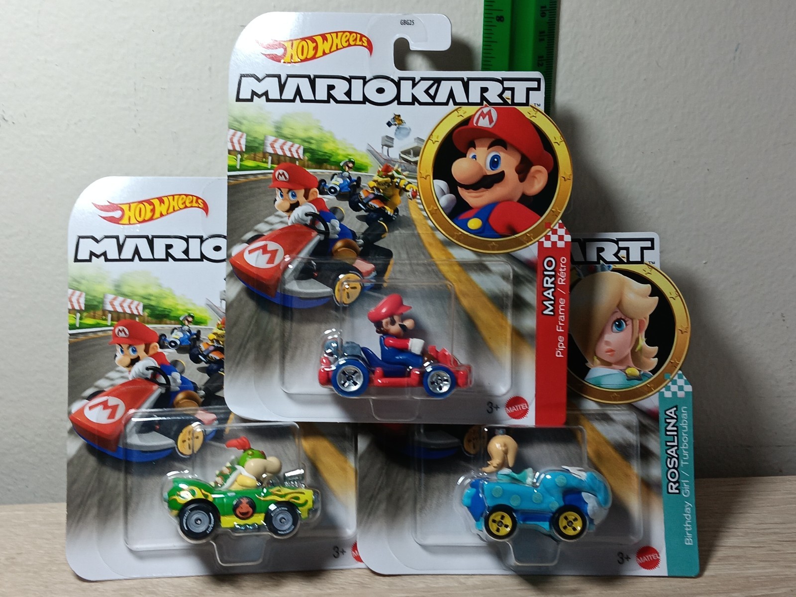 *FREE SHIP* BOWSER JR ROSALINA SUPER MARIO Kart Hot Wheels Flame Flyer Birthday