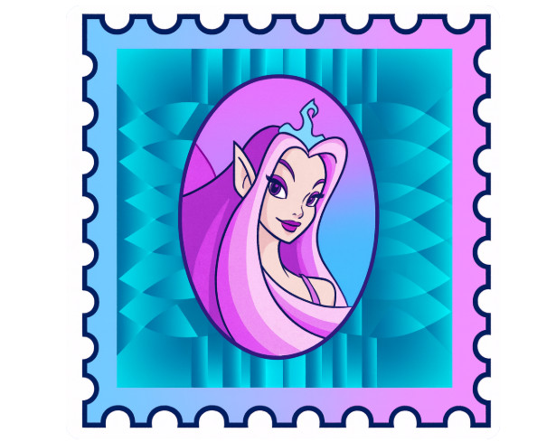 Neopets – Queen Fyora Metallic Stamp – Virtual Item – Fast and Safe