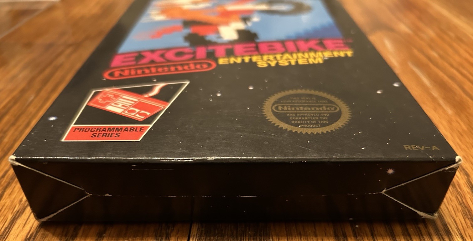 Excitebike (Nintendo NES, 1985) CIB Complete with Box W/ Protector