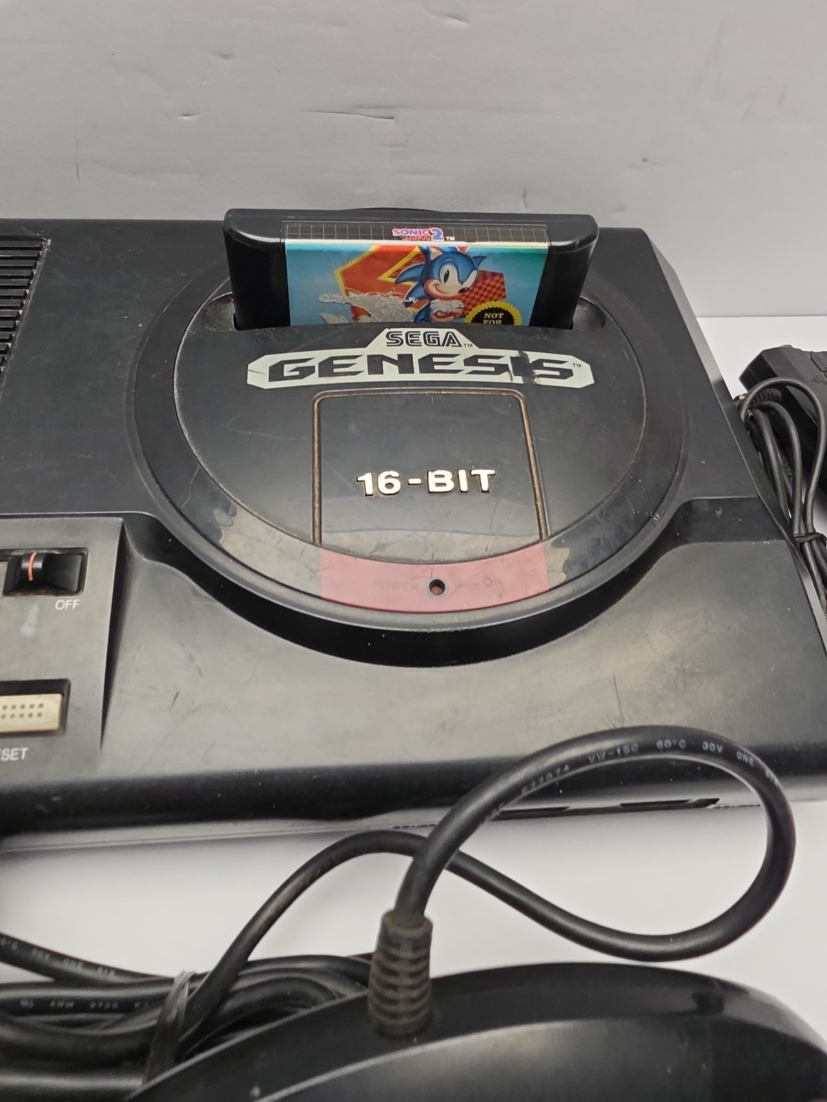 Sega Genesis Model 1 16 Bit 1601 Console Controller Power AV Sonic 2 Bundle