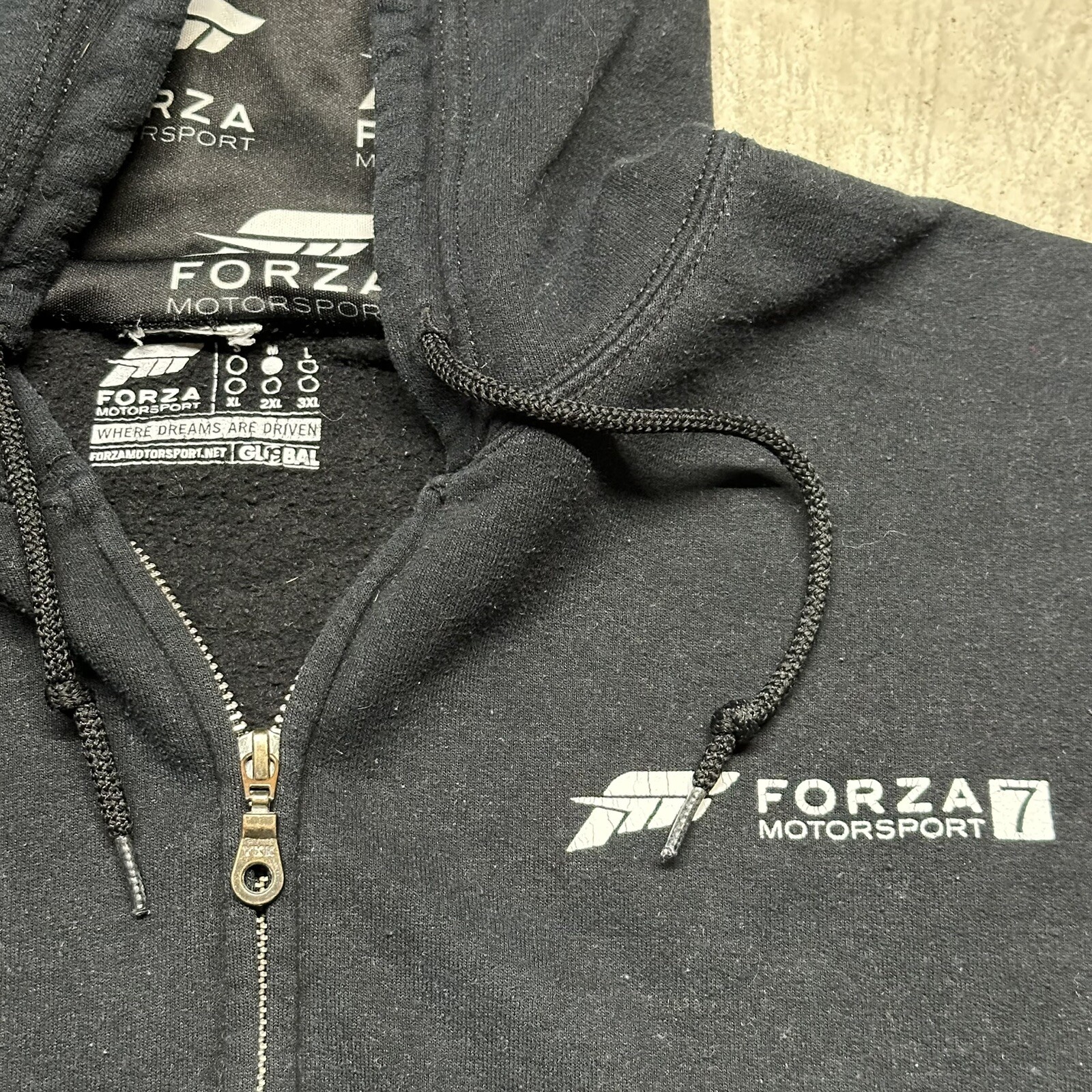 RARE Forza Motorsports Zip Hoodie Sweatshirt Xbox One Game Employee Promo Medium
