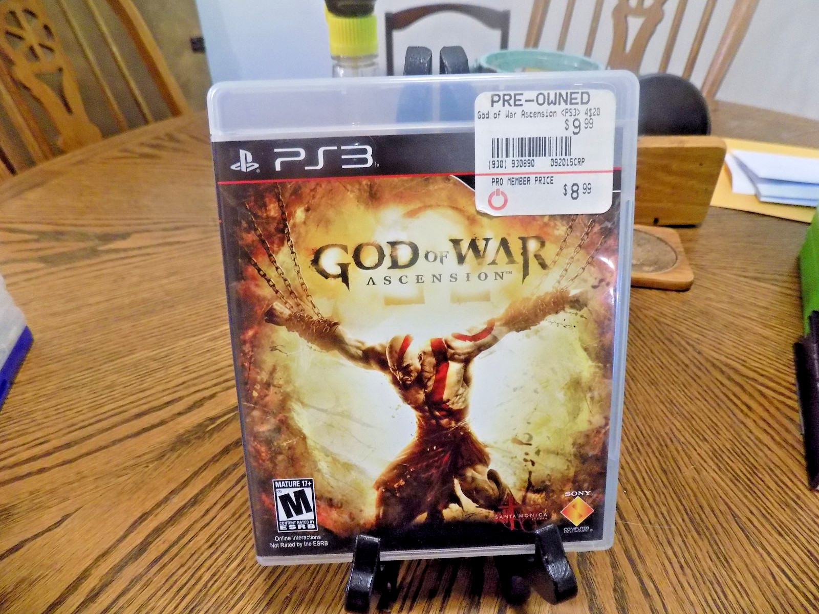 God of War Ascension game disc w/case good shape PS3 Sony PlayStation 3