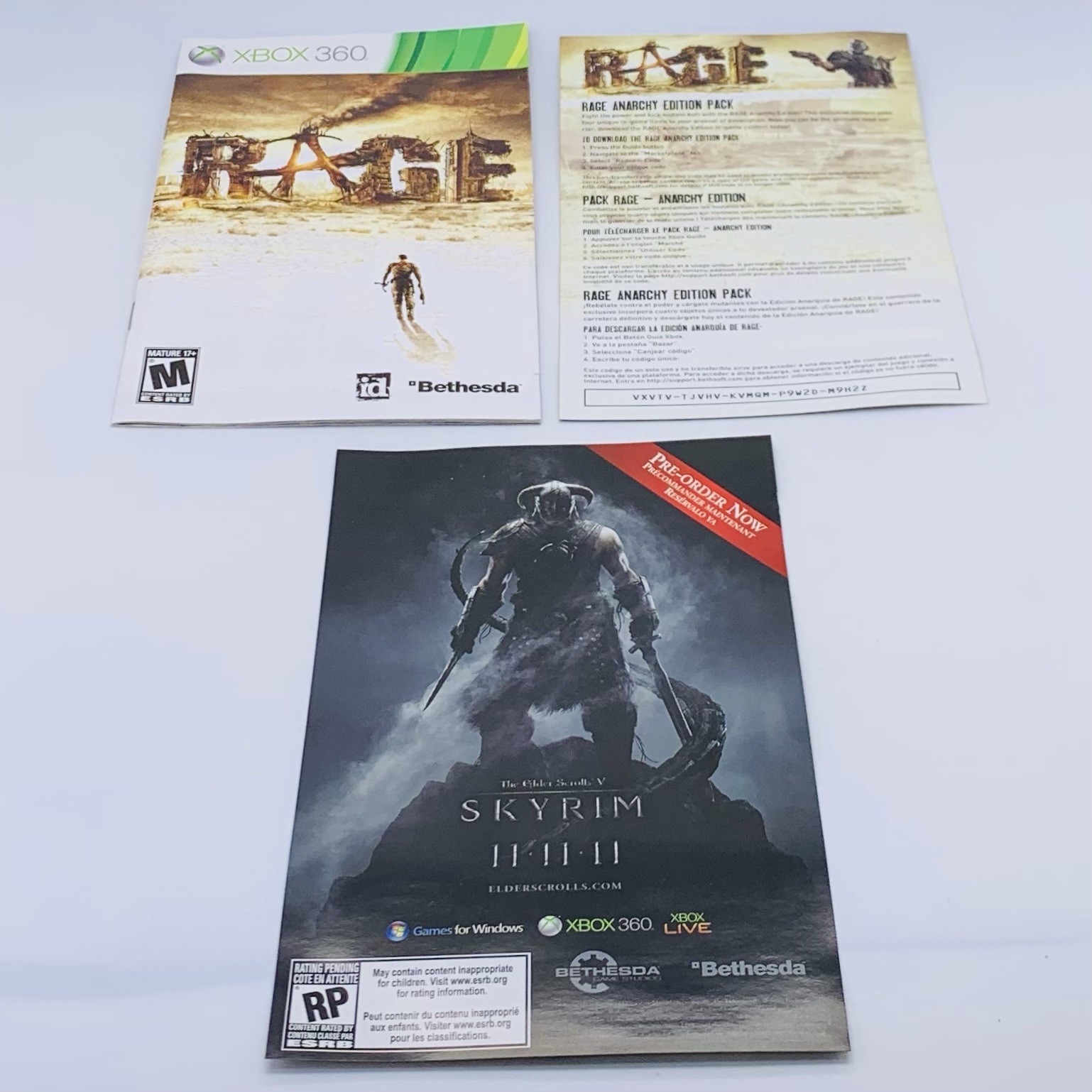 Rage Anarchy Ed Xbox 360, 2011 CIB w/ Slipcover 3-Disc Manual & 2 Inserts Tested