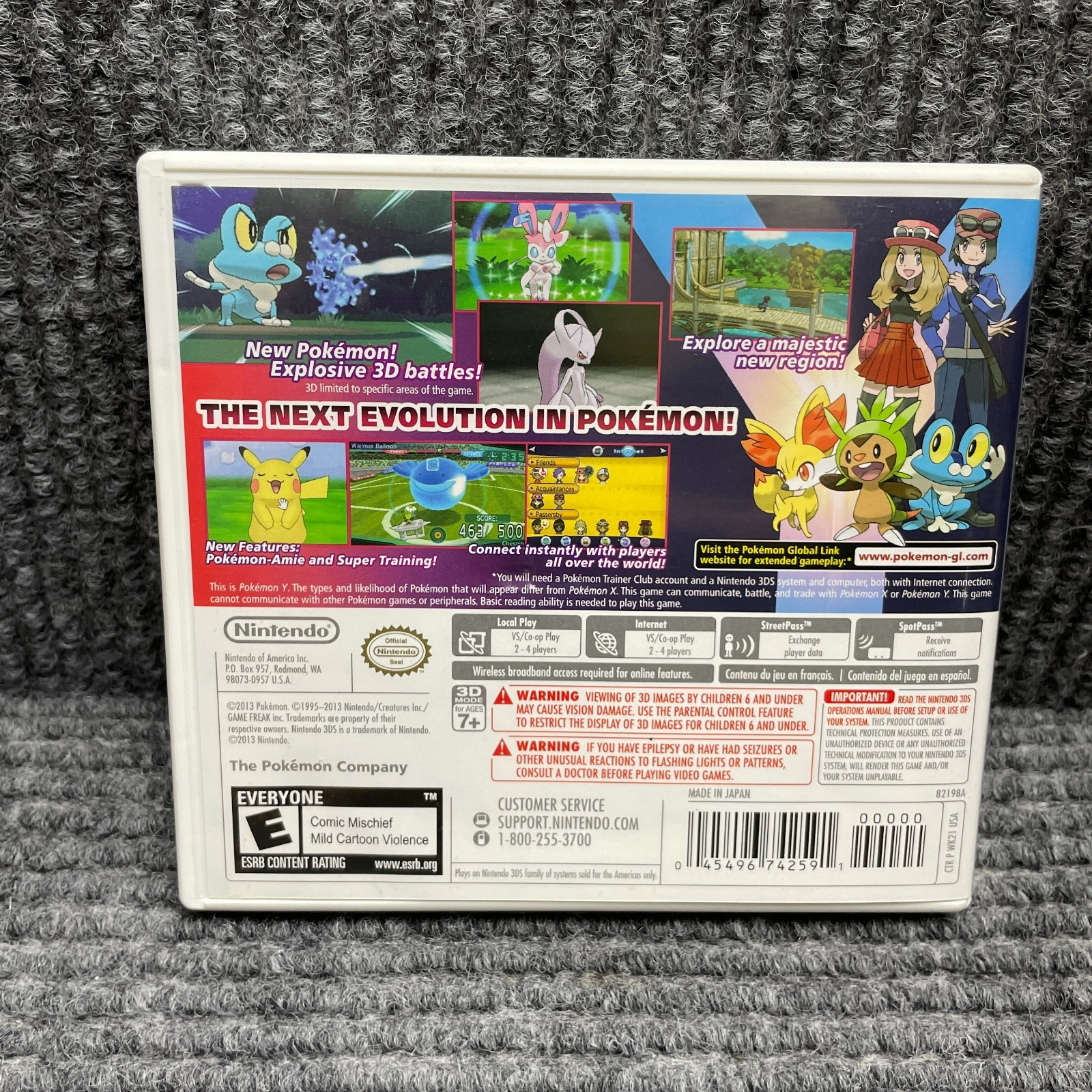 Pokemon Y (Nintendo 3DS, 2013) Used – Good – CIB w/ Manual Inserts