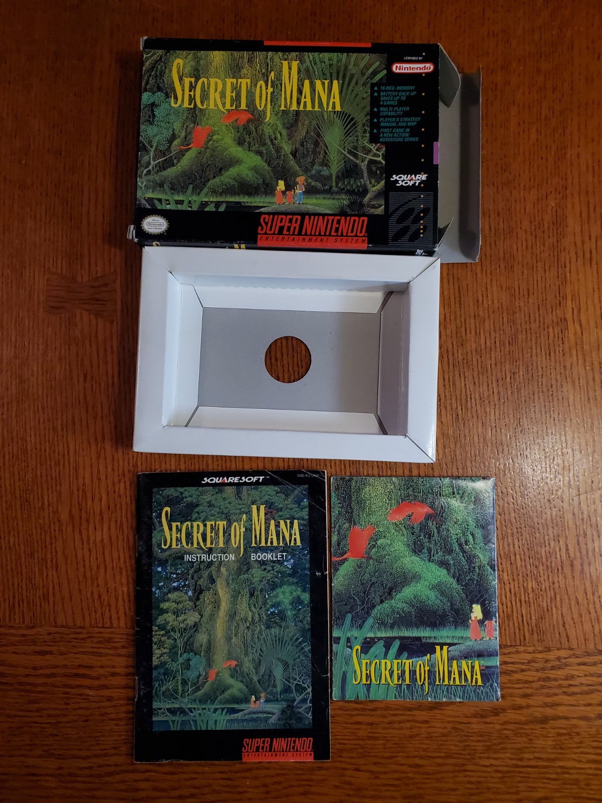 Secret Of Mana SNES Original Box Only Manual And Map