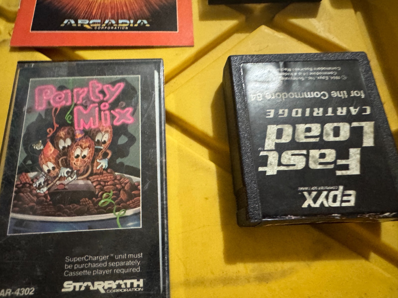 Vtg Supercharger Starpath Arcadia Atari VCS 8 Cassette Tapes Adapter Game UT