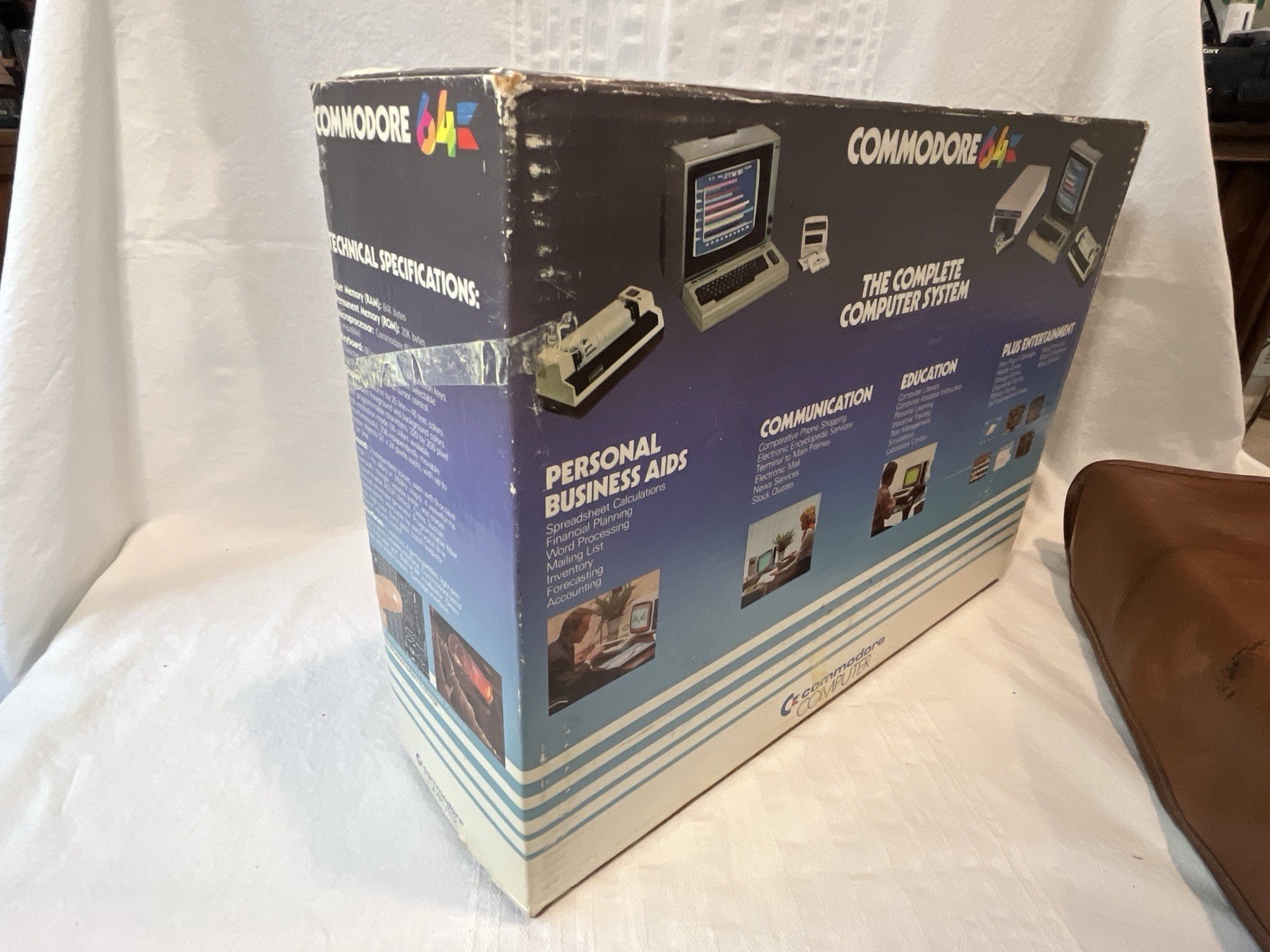 Commodore 64 Console + 1541 Disk Drive + Box/Accessories: Powers On – No Video