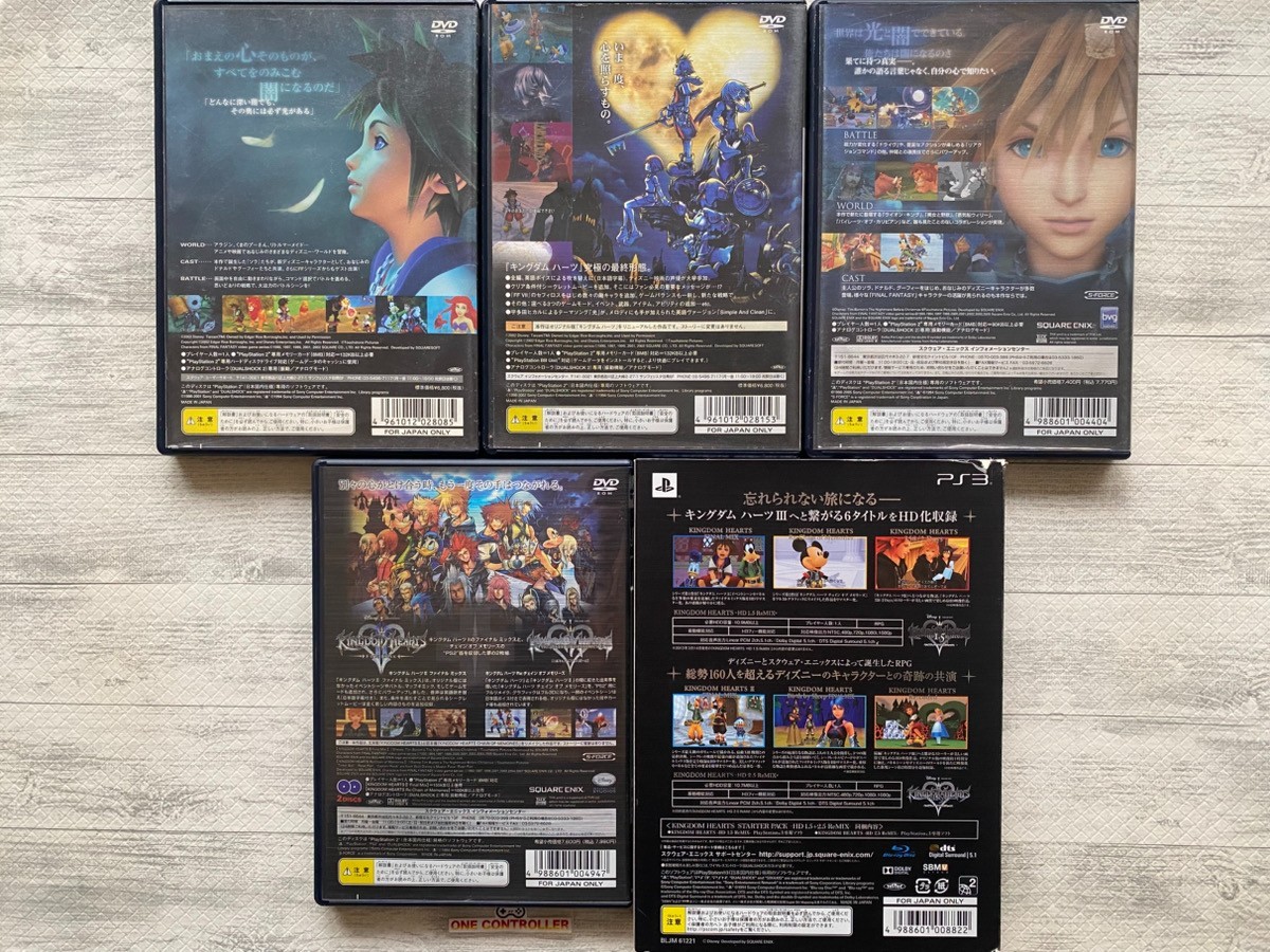 SONY PS 2 3 Kingdom Hearts Ⅰ＆Ⅱ & Final Mix & Starter Pack HD 1.5 + 2.5 Remix set