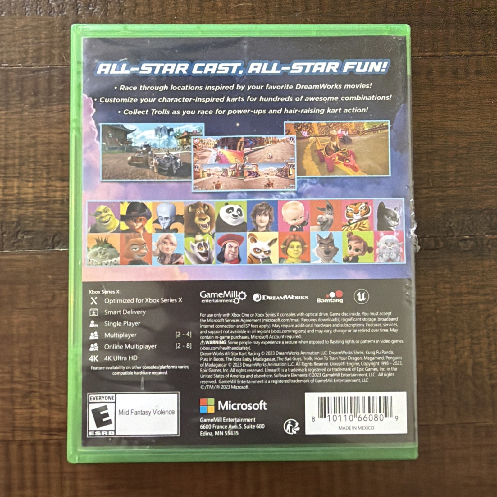 DreamWorks All-Star Kart Racing (Microsoft Xbox Series X, 2023) Case Damage