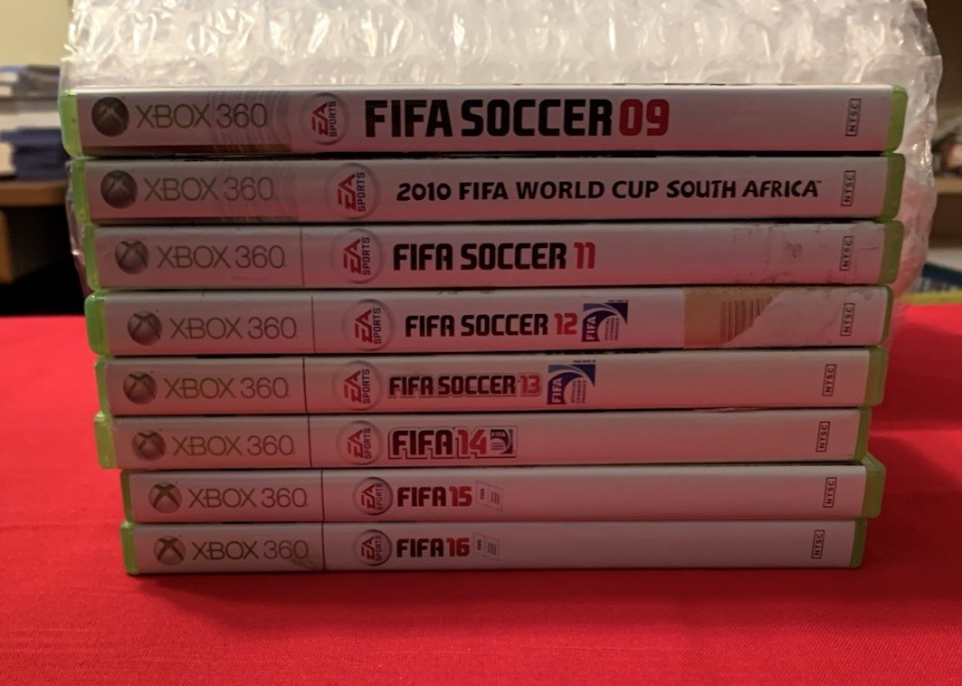 FIFA Soccer Microsoft Xbox 360 Lot Bundle World Cup 09, 11, 12, 13, 14, 15, 16