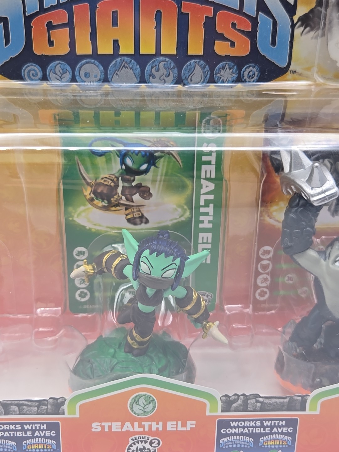 Skylanders Giants 3-Pack Stealth Elf, Terrafin Figures & Cards – Missing Eruptor