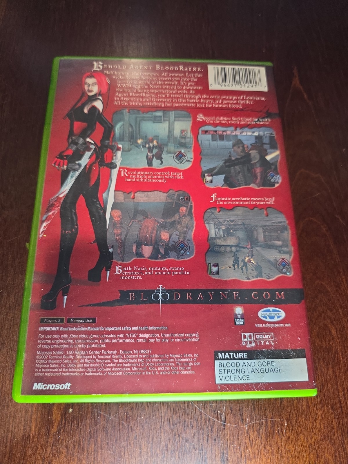 BloodRayne – Microsoft Xbox – 2002 – NTSC-U/C – Game Disc and Case