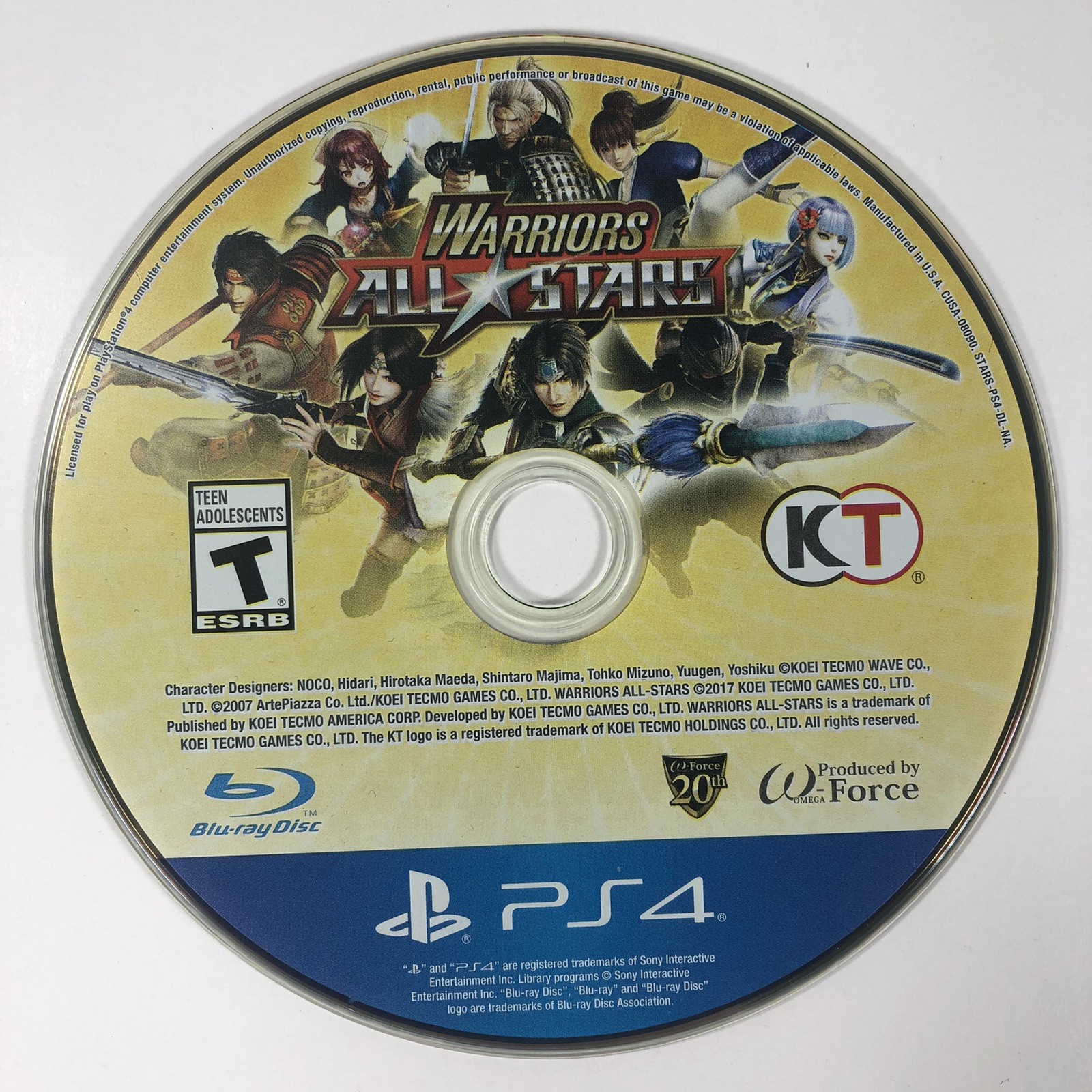 Warriors All-Stars (Sony PlayStation 4, PS4) DISC ONLY, Generic Case