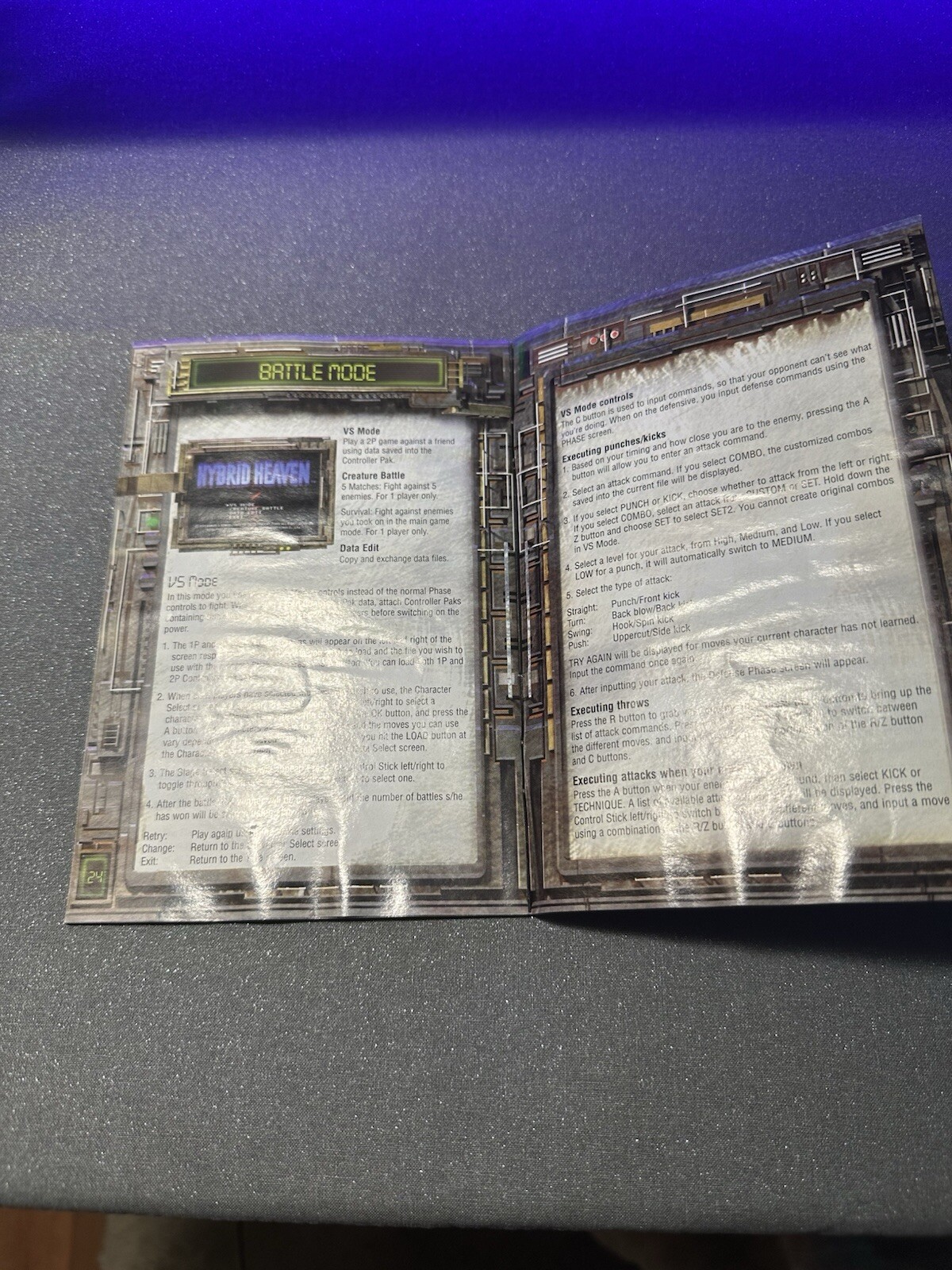Hybrid Heaven Nintendo 64 N64 Instruction Manual Booklet ONLY