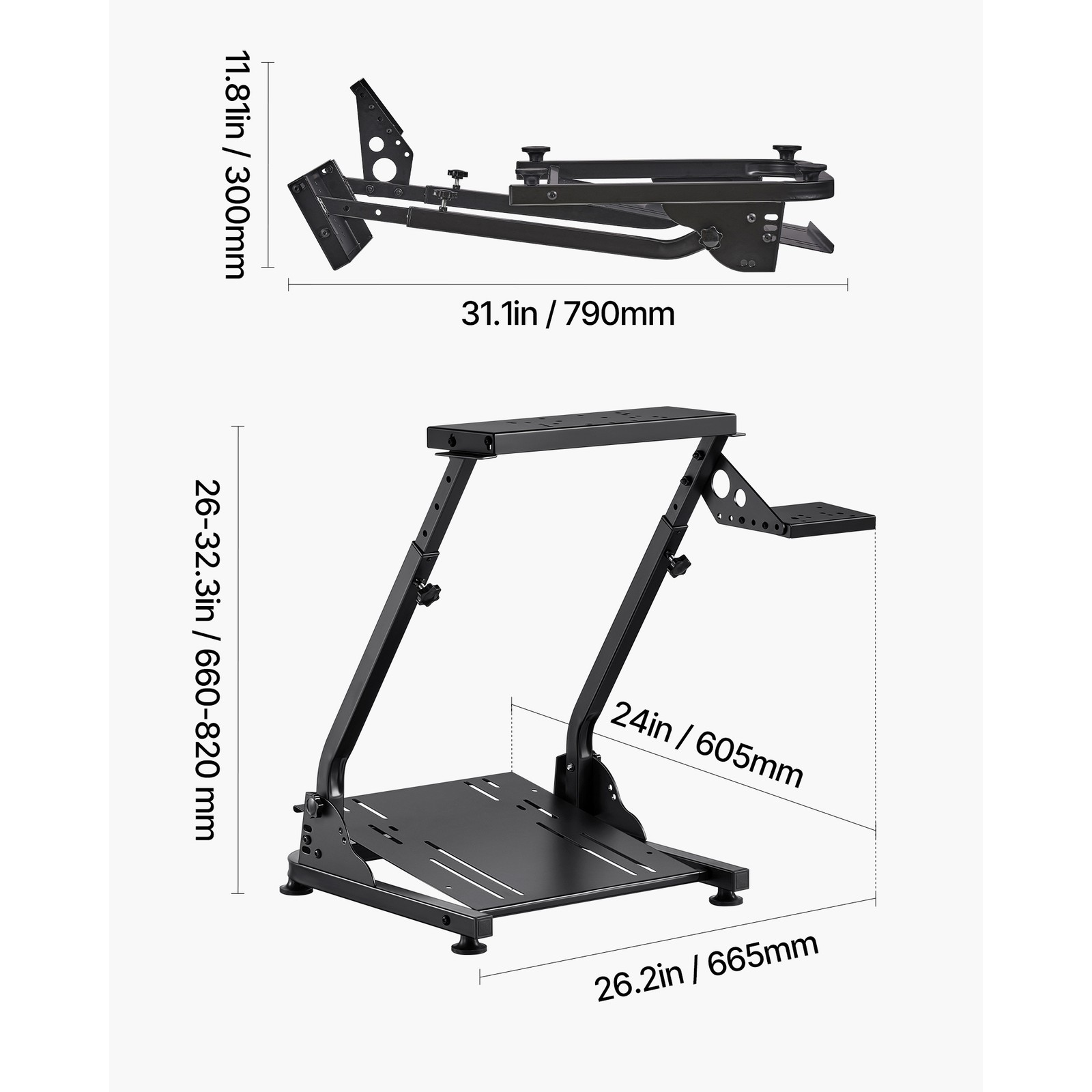 VEVOR Racing Simulator Steering Wheel Stand for Logitech G920 G29 Thrustmaster