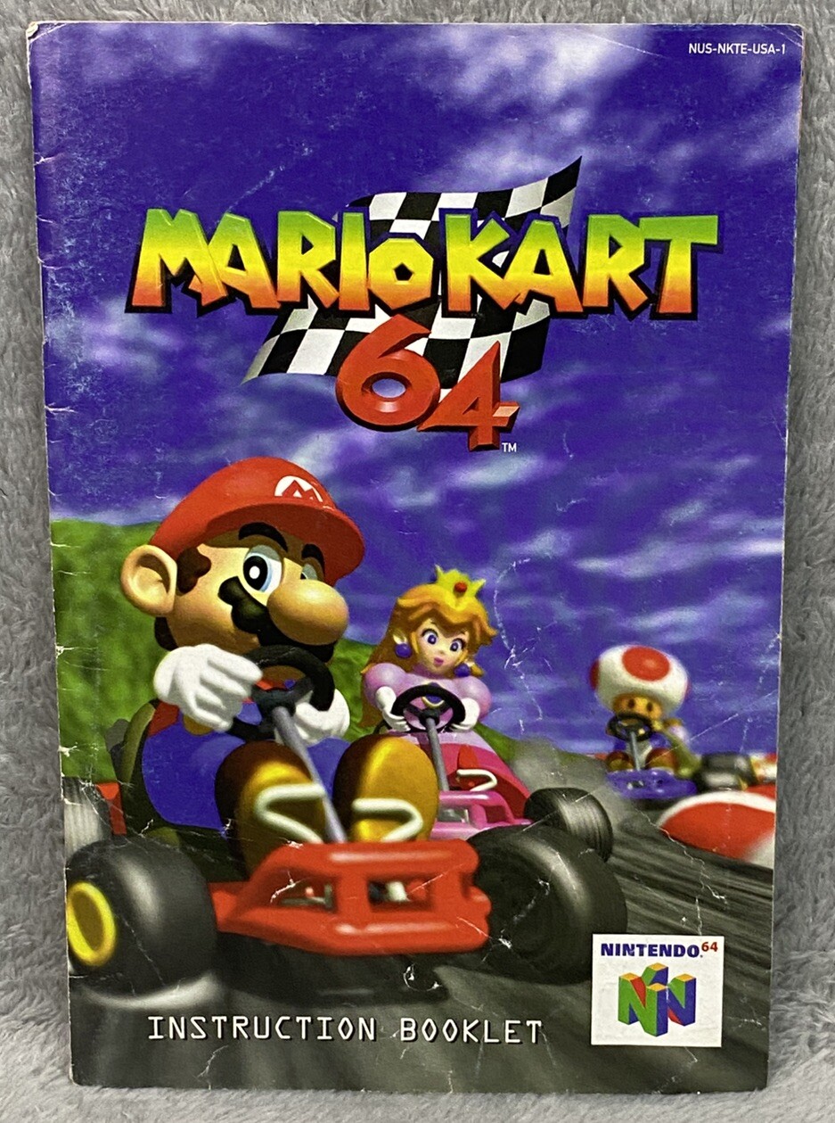 Nintendo 64 Manual Mario Kart 64 Instruction Booklet ONLY Game Not Included!