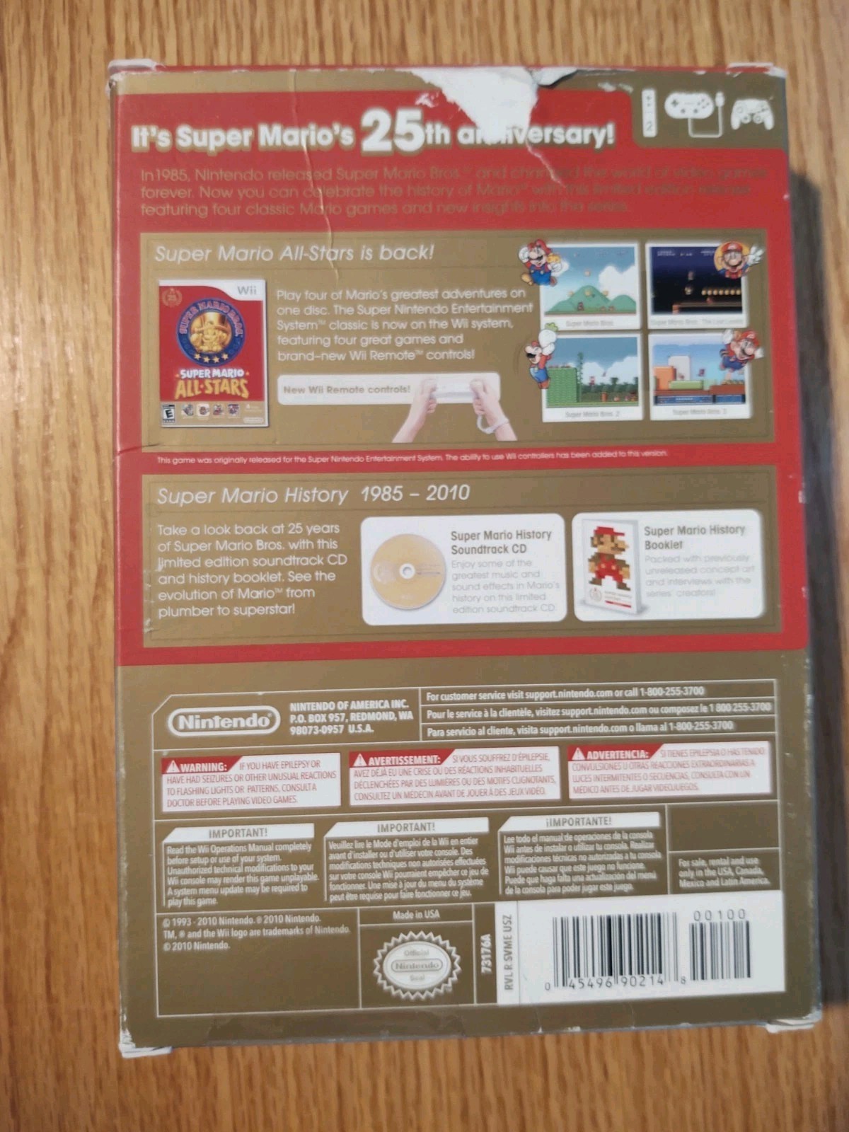 Super Mario All-Stars 25th Anniversary Limited Edition Wii Complete