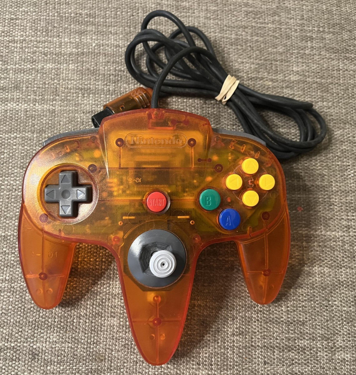 TESTED Official OEM Nintendo 64 N64 Fire Orange Controller – Loose Stick