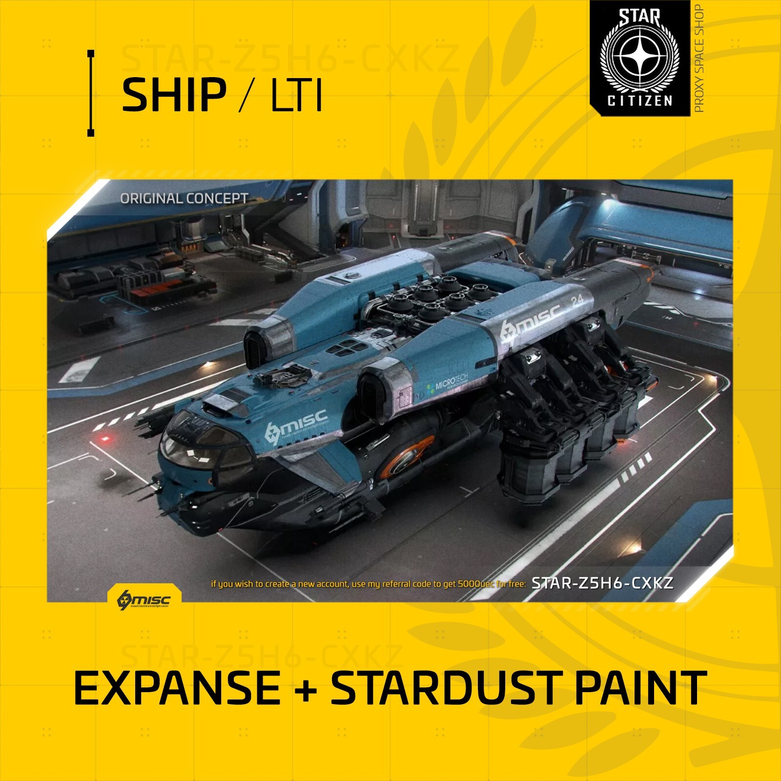 Star Citizen – MISC EXPANSE + STARDUST PAINT – LTI – Original Concept Sale
