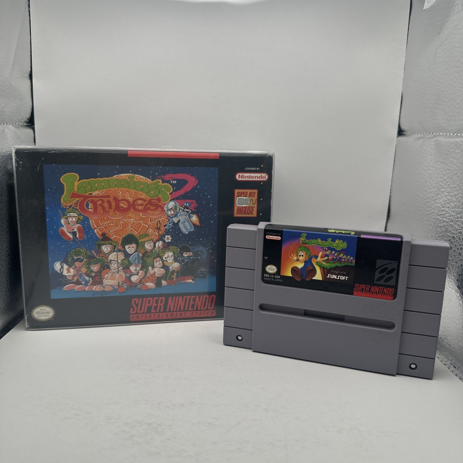 Lemmings 1 & 2 Super Nintendo SNES Games LOT Bundle CIB Complete w Box Manual