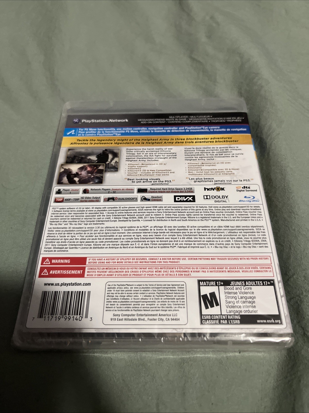 Killzone Trilogy (Sony PlayStation 3, 2012)
