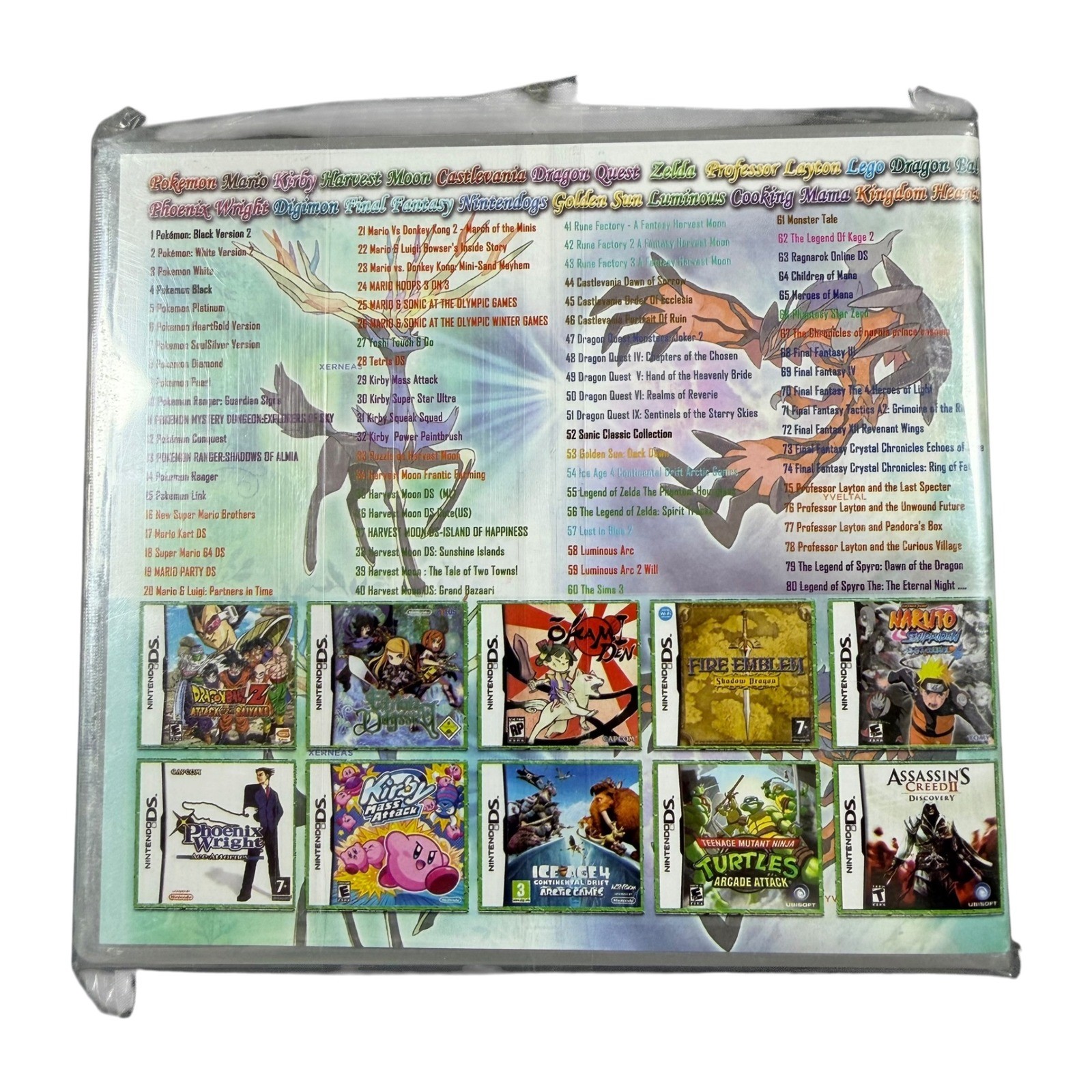 Super Combo 208 in 1 Game Cartridge Pokemon Mario Zelda Nintendo DS 3DS 2DS XL