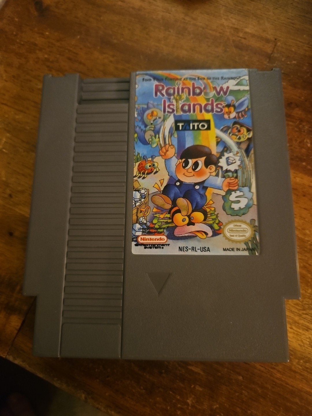 Rainbow Islands Nintendo Entertainment System, 1991 Cartridge Only Pins Cleaned