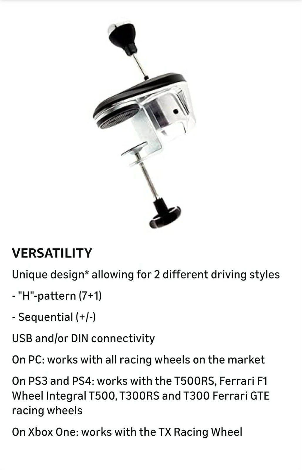 Thrustmaster Add On Shifter TH8A