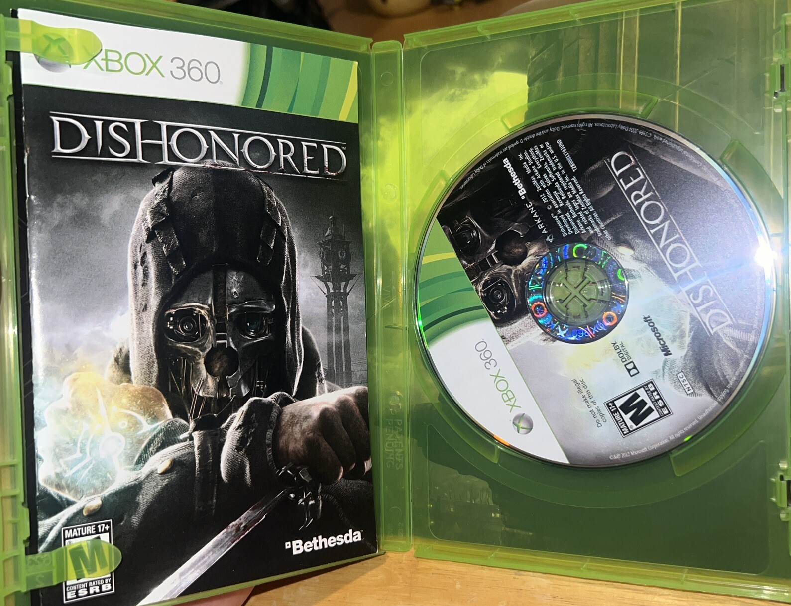 Dishonored – Microsoft Xbox 360 – Complete In Box CIB