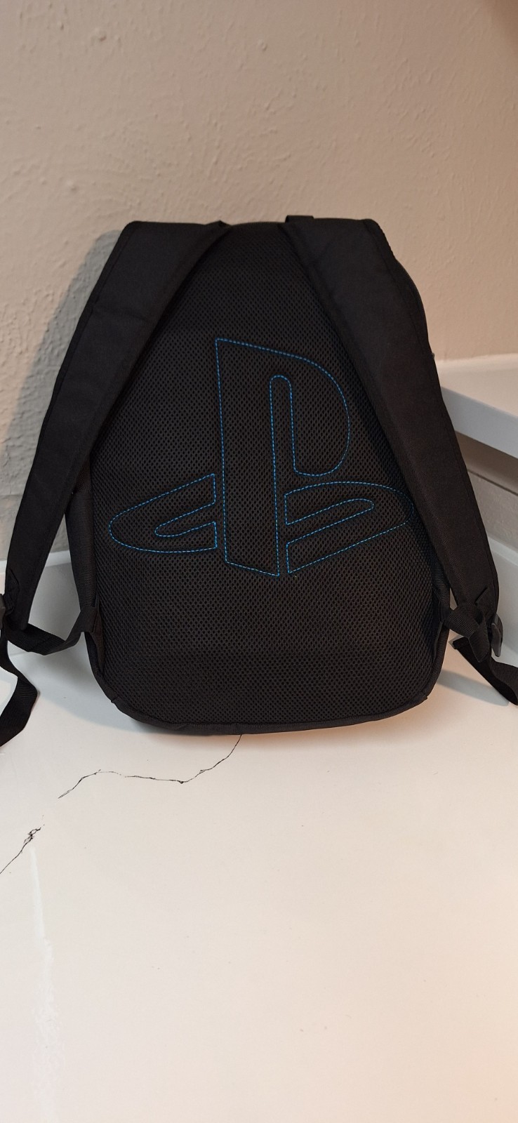 PlayStation Black/Blue Padded Backpack New with Tags