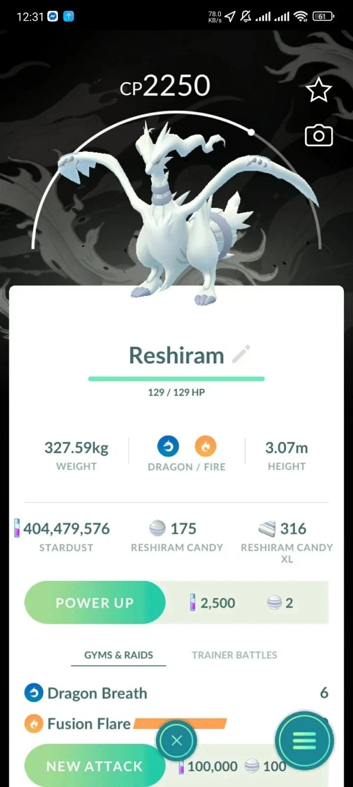 Pokemon G0 – combo 4 non shiny Background GoTour – reshiram – 2 kyurem – zekrom